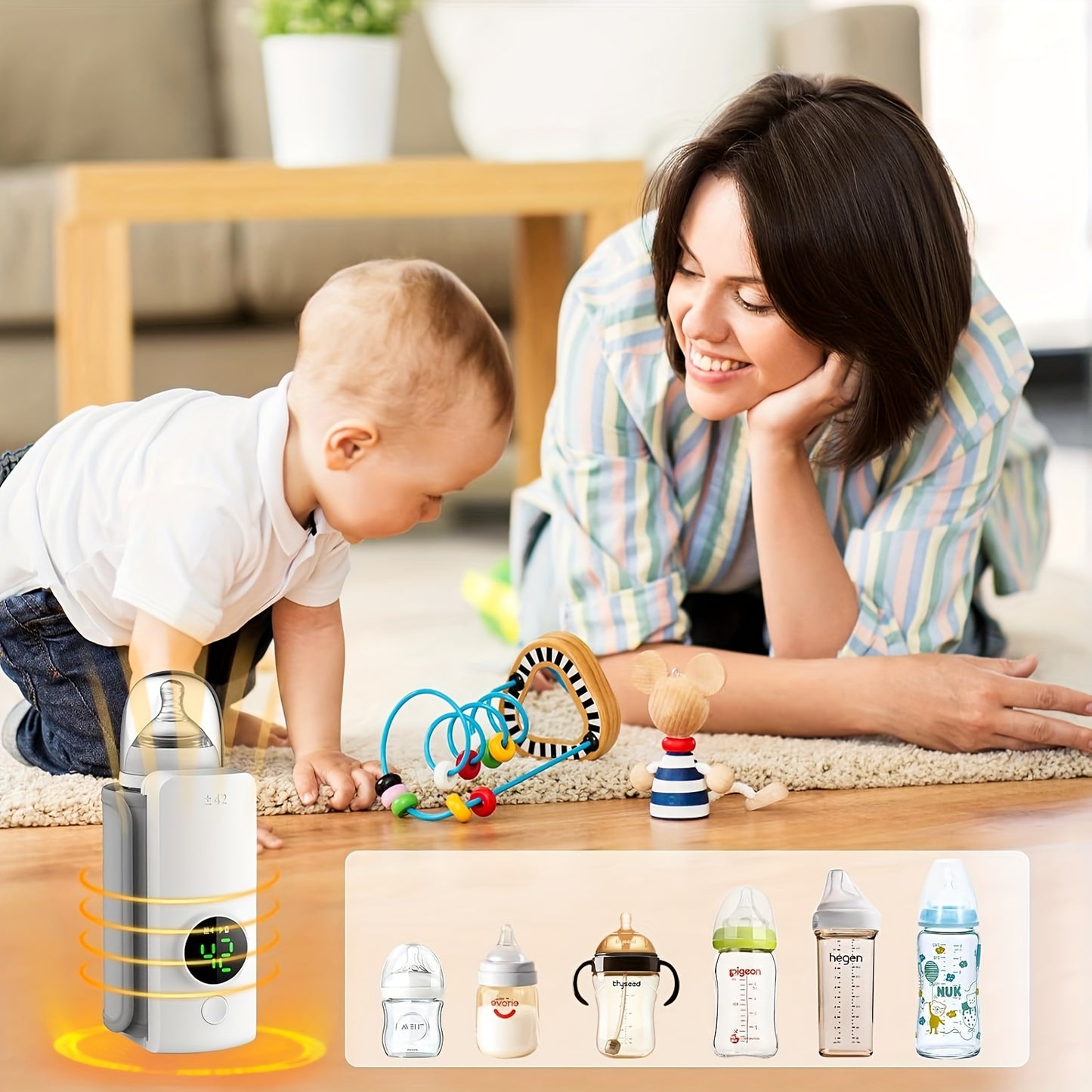 Portable Baby Bottle Warmer - Warm Bottles Anywhere in Minutes