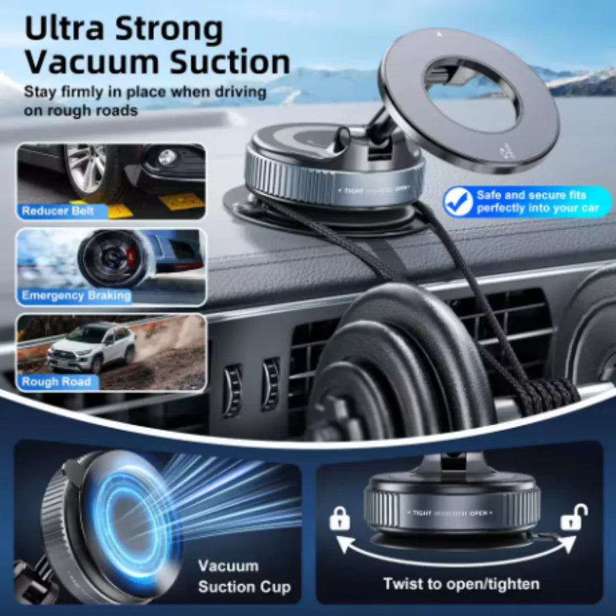 Xiaomi Ultra-Strong Magnetic Phone Holder - 360° Foldable Design with Suction Cup for Car, Desk & Bathroom